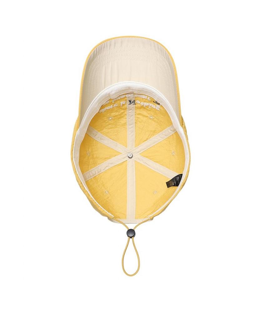 NOTIG Washed Logo Embroidered Ball Cap Yellow_Okg3Accp101Y1