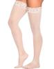 White Self-Adhesive Basic Nylon Lace Garters Mal1094 Wht