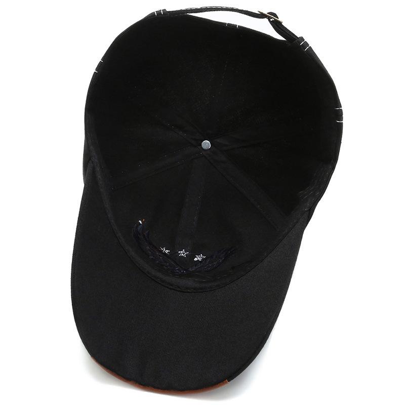 Men's Embroidered Eagle Baseball Cap - Trendy Spring/Autumn Style, Korean Version, Youth Versatile Duckbill Design.
