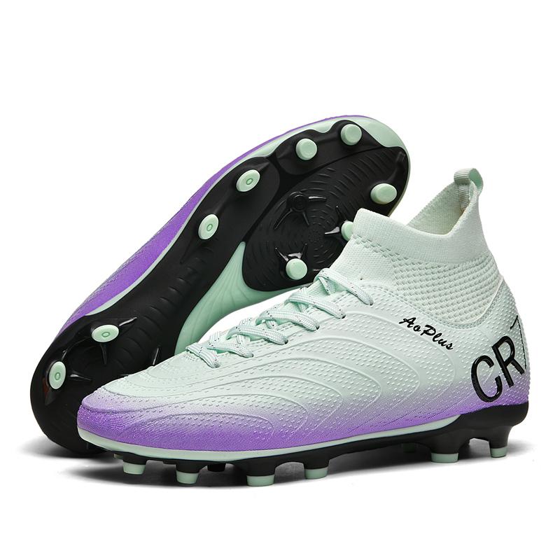 

Мужские профессиональные футбольные бутсы с высоким верхом, наилучшего качества, прочные, противоскользящие, для тренировок на открытом воздухе на траве 45