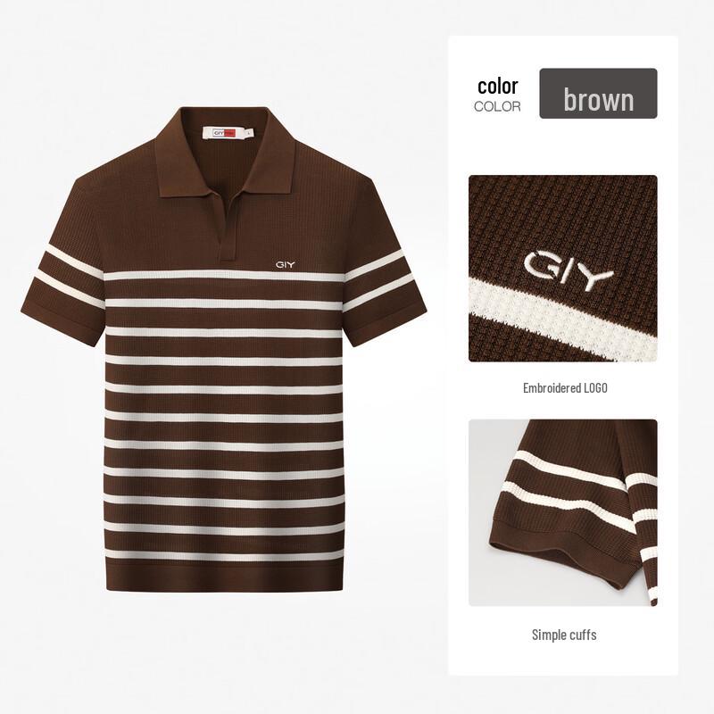 Goldlion GY Men s Mulberry Silk Blend Short-Sleeve Polo Shirt XL