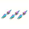 Set da 3 Pezzi Moda Classica Punk Rock Borchie Punte Coniche Acciaio Inossidabile 316L Orecchini a Lobo Uomo Donna Piercing Gioielli per il Corpo
