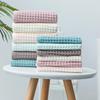 Japanese Style Pure Cotton Waffle Weave Face Towel, Solid Color, 34x74CM, Absorbent & Quick-Drying.