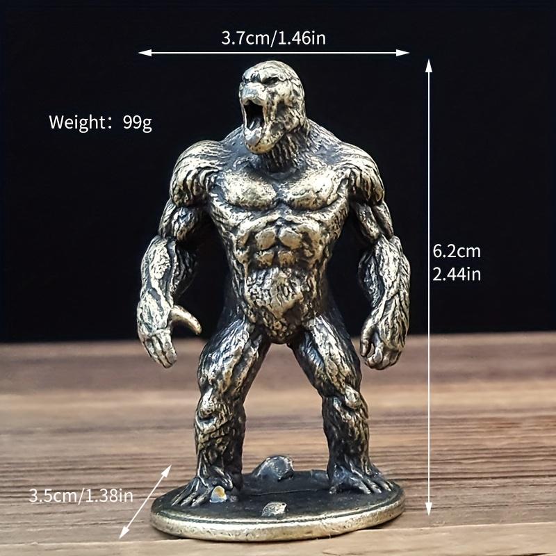 

1pc Kong Metal Sculpture Figurine - Inspired Home Decor Desktop Ornament, Perfect for Bookshelves