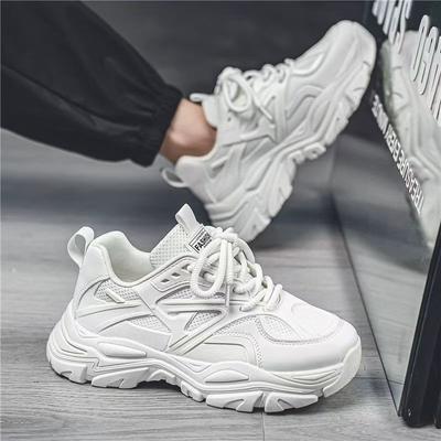 Fashion Men's Platform Sneakers Mesh Breathable Running Shoes Fashion Outdoor Casual Shoes Men's Tennis Training Shoes Zapatillas Hombre