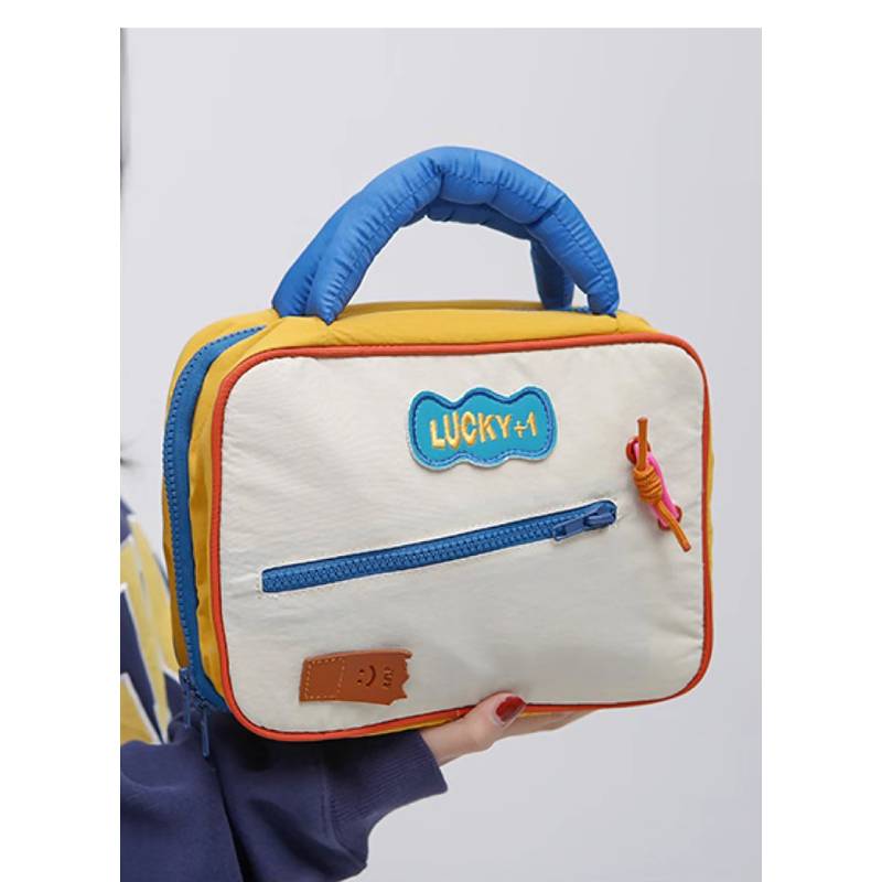 Makeup Capacity Large Bag Fashion Cute Color Contrast Travel Wash Portable Style