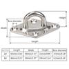 4Pcs 304 Stainless Steel Ceiling Wall Mount Hook Heavy Duty Anchor Eye Plate For Boat Yoga Swings Hammocks
