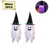 Halloween Decorations Flying Witch Hats Ghost Hanging LED Lights Bar Halloween Party Supplies Dress Up Glowing Wizard Ghost Lamp