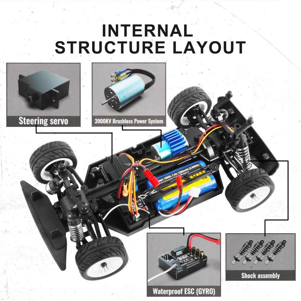 Professional RC Racing Car 1/16 UD1604 UD1603 Ud1607 RC Car High Speed 2.4G Brushless 4WD Drift Remote Control Drift Car Toy for Boys Brushless Motor