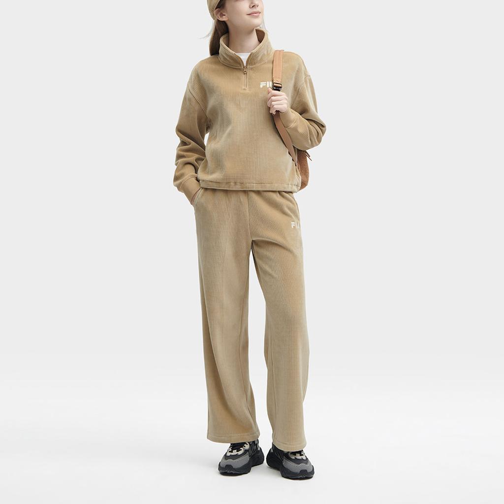 New FILA Sweatshirt Women's Buckwheat Khaki F11W349204F-LK