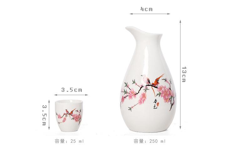 Japanese Ceramic Wine Bar Sets Glass Sake Wine Set Baijiu Whisky Cocktail Set Glass Flask Barware Family Gathering Wine Gift Box