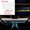 Acrylic Optic Fiber Lights RGB Ambient Light Sound Control With 12V Cigarette Lighter Auto Interior Decorative Atmosphere