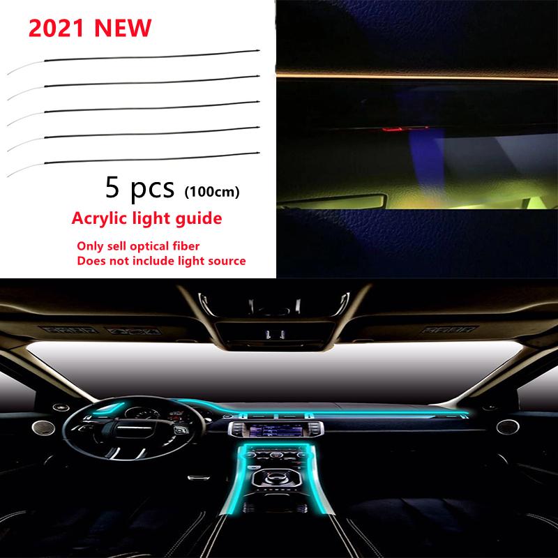 Acrylic Optic Fiber Lights RGB Ambient Light Sound Control With 12V Cigarette Lighter Auto Interior Decorative Atmosphere