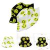 Fishing Smiley Face Bucket Hat Cotton Waterproof Sun Protection For Summer Outdoor Activities