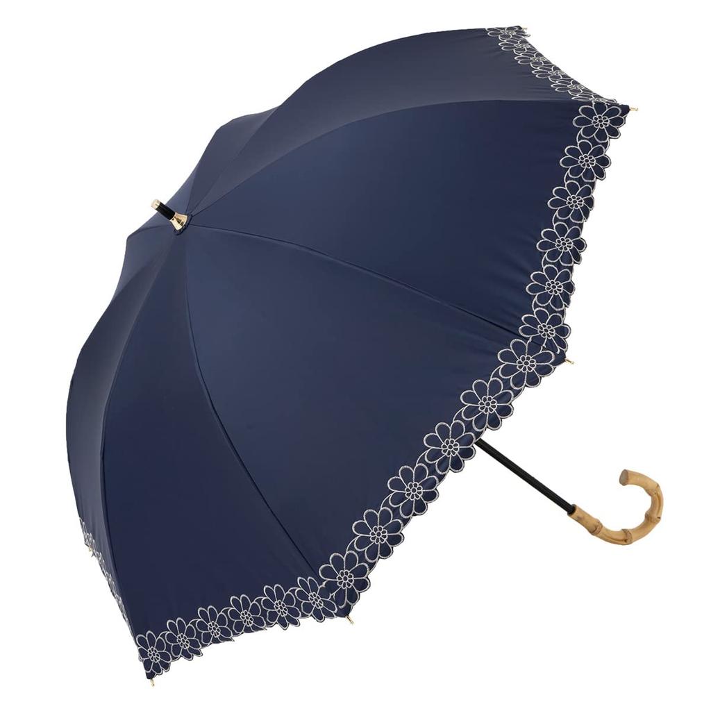 Cool Plus and Light Blocking Compact Long Umbrella with Floral Suitable for Sun and 50cm X 8 Light Blocking and UV Grade 1 Light Short UV, Heat,