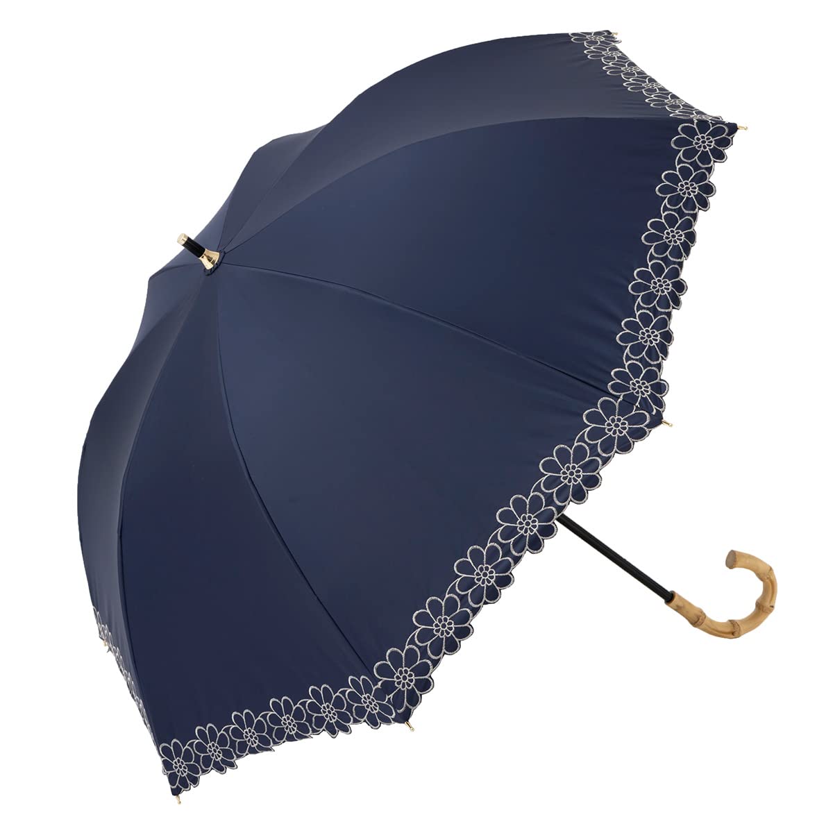 

Компактный длинный зонт Cool Plus и блокирующий свет с цветочным рисунком, подходящий для солнца и 50 см x 8, блокирующий свет и УФ-защита 1 степени, легкий, короткий, УФ, тепло,