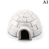 Polar Iglu Weihnachtsbaum Figuren Set Miniatur Arktis Figuren Spielzeug Spielset Mini Polar Tierheim Ornament Dekorativ