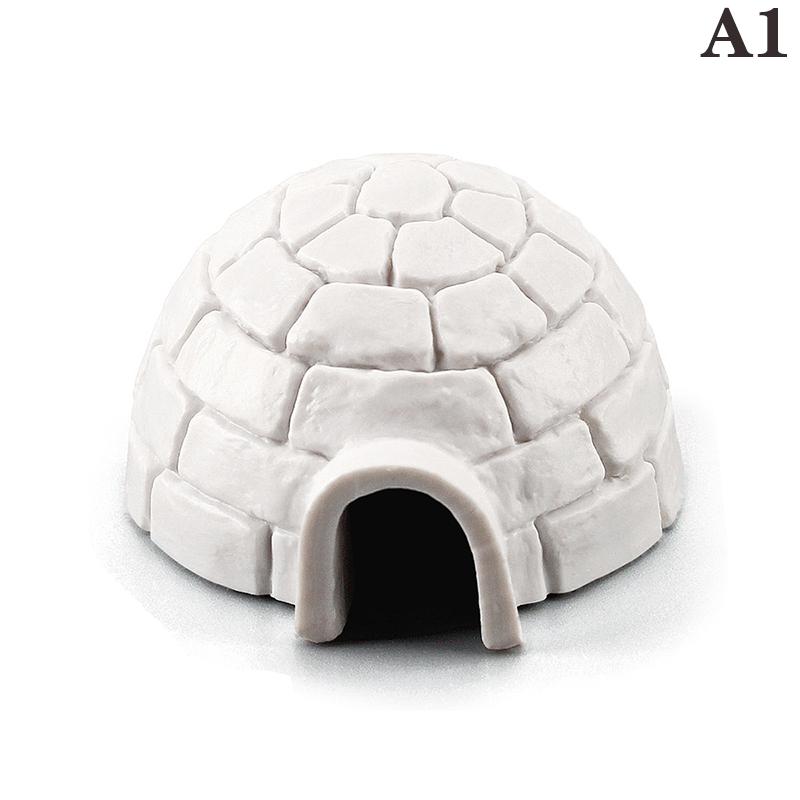 Sada figurek vánočního stromku Polar Igloo Miniaturní arktické figurky Hrací sada Hračka Mini ozdoba úkrytu pro polární zvířata Dekorativní