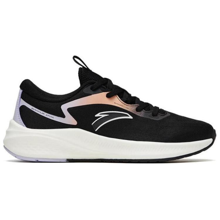 Anta Running Sports Versatile Shock Absorbing Non-Slip Durable Low-Top Sneakers Women Sneakers Black Purple 922315519-4