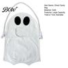 Durable Fabric Candy Holder Halloween Ghost Bag for Kids, Cute Treat or Trick Party Favor Sack Tote with Handle, Spooky Snack Goodie Bags Supplies