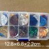 Celluloid Guitar & Ukulele Picks Set - ABS Box, Mixed Colors