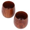 2 stück Holz Tee Tassen Japanischen Großen Bauch Becher Multifunktionale Trinkbecher für Kaffee Milch Wein Wa