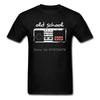 Vintage Old School Games Control Unit T Shirt For Men TV Gamer O Neck Cotton Tops T Shirt Print