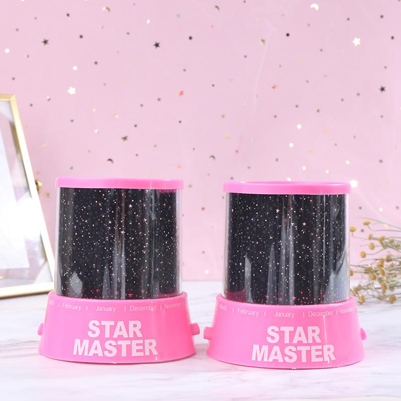 1Pc Led Night Light Projector Starry Sky Star Moon Kids Baby Sleep Colorful Lamp