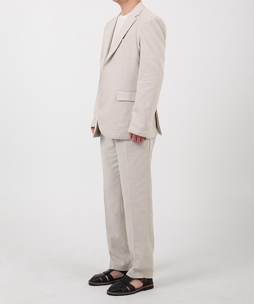 PALETOT Half-Banding Linen Trousers_Beige
