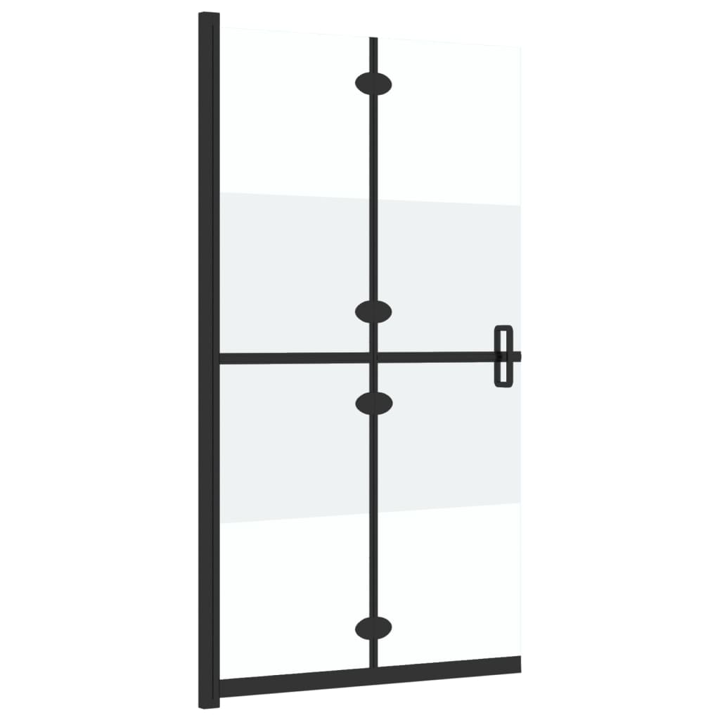 Vidaxl Składana Ścianka Prysznicowa, Pół Mrożone Szkło Esg, 110X190 Cm