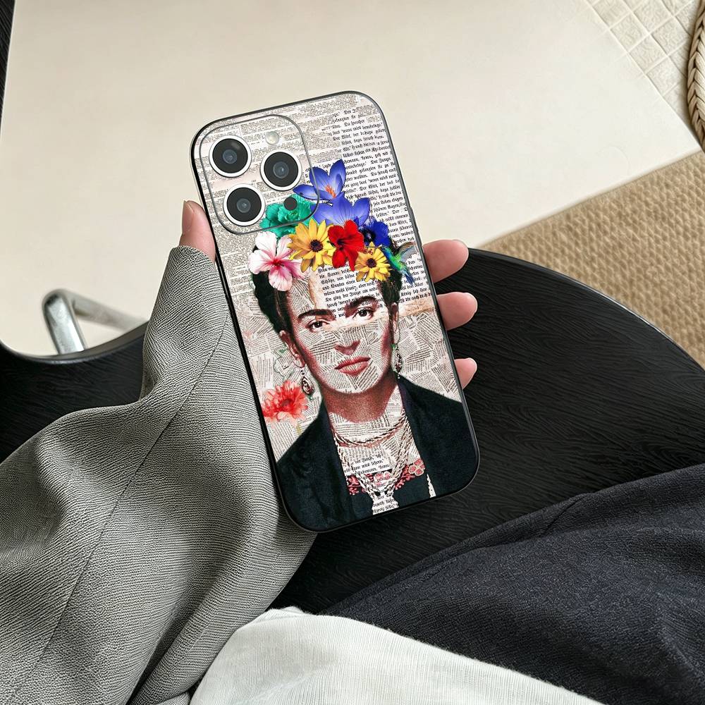 Art F-Fridas K-Kahlo COOL Phone Case For iPhone 17, 16,15,14,13,12,11 Plus,Pro Max, Others Soft Black Cover