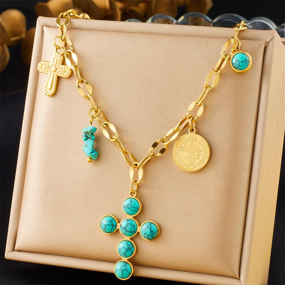 Women's Sporty Cross Border Fashion Spiral Elliptical Heart Shaped Large Pendant Sweater Chain Crystal Butterfly Flower Necklace