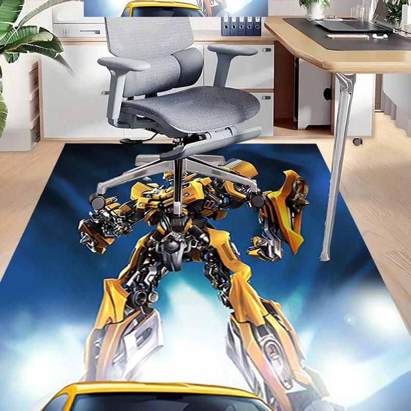 Transformers Bumblebee'S Power Carpet For Playroom Bedroom Living Room Sofa Home Decorkids Game Area Rug Nonslip Floor Mat