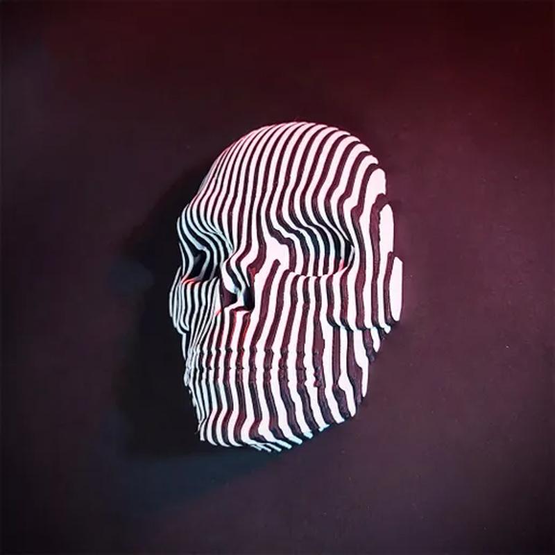 3D Printed Luminous Quantum Skull Fidget Skull Gifts Cool Novelty Desk Ornament Funny Desktop Ornaments For Home Office Desk