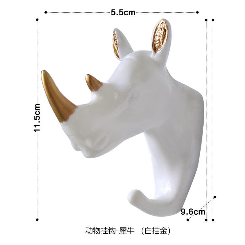 Wall Mounted Animal Head Rack Coat Cap Wall Hanger Horse Giraffe Elk Elephant Hook Decorative Room Decor Bathroom Accessory