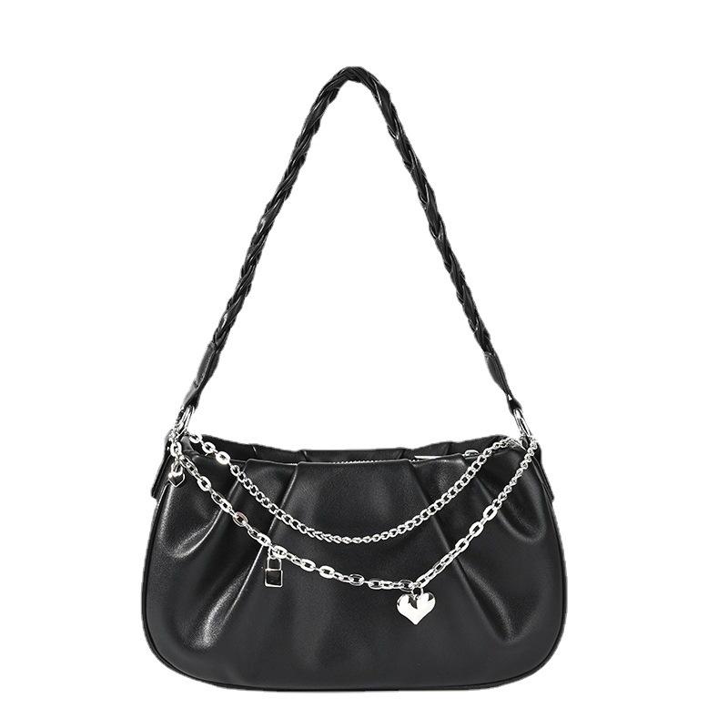 Ins Niche Design Underarm Bag Women Fashion Pleated Cloud Shoulder Bag High-quality Braided Handbag