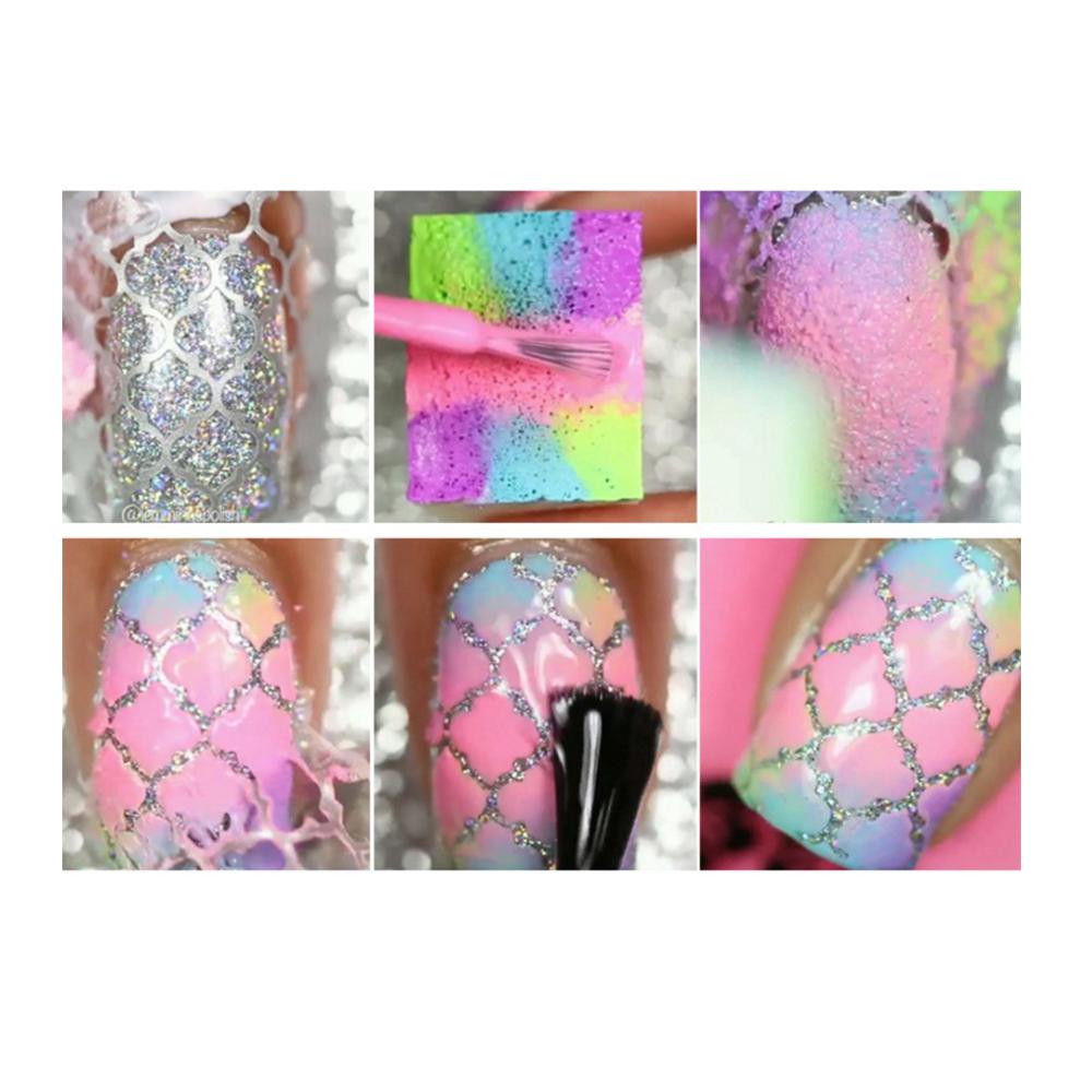 24 buc. Autocolant laser gol pentru unghii Gel de unghii Lac Vârf Folie de transfer Stampila 3D pentru unghii Stea inimii