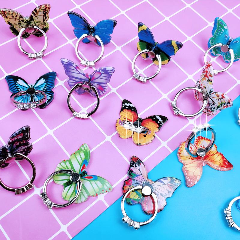 

Кольцо-держатель для телефона с бабочкой и стразами: Красочная, Мультяжная Подставка, Ультратонкая, Универсальная Пряжка Защиты от Потери.