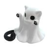 Yousheng Halloween Ghost Cat Statue Cute Mini Cat Figurine Cartoon Desk Ornament for Home Office Tabletop Shelf Decor