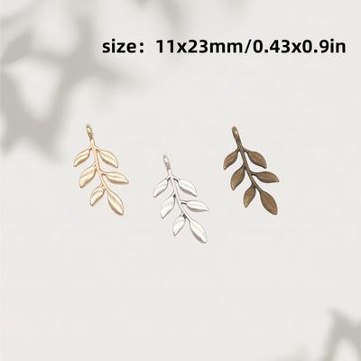 Vintage Willow Leaf Pendants - DIY Jewelry Zinc Alloy In 3 Colors