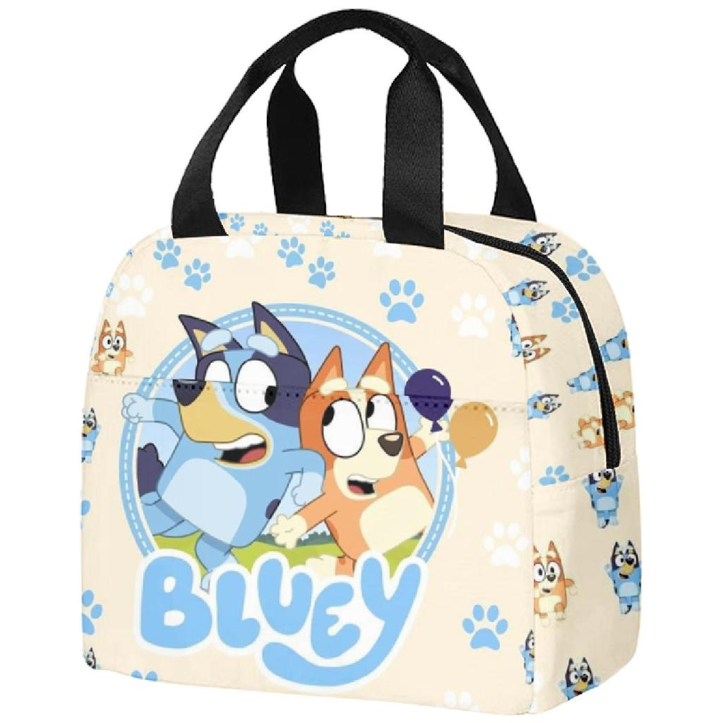 Neue Bluey Kinder-Lunchtasche, isoliert, tragbare Kühlertasche für Jungen, Mädchen, Erwachsene, Arbeit, Schule, Picknick, Blau