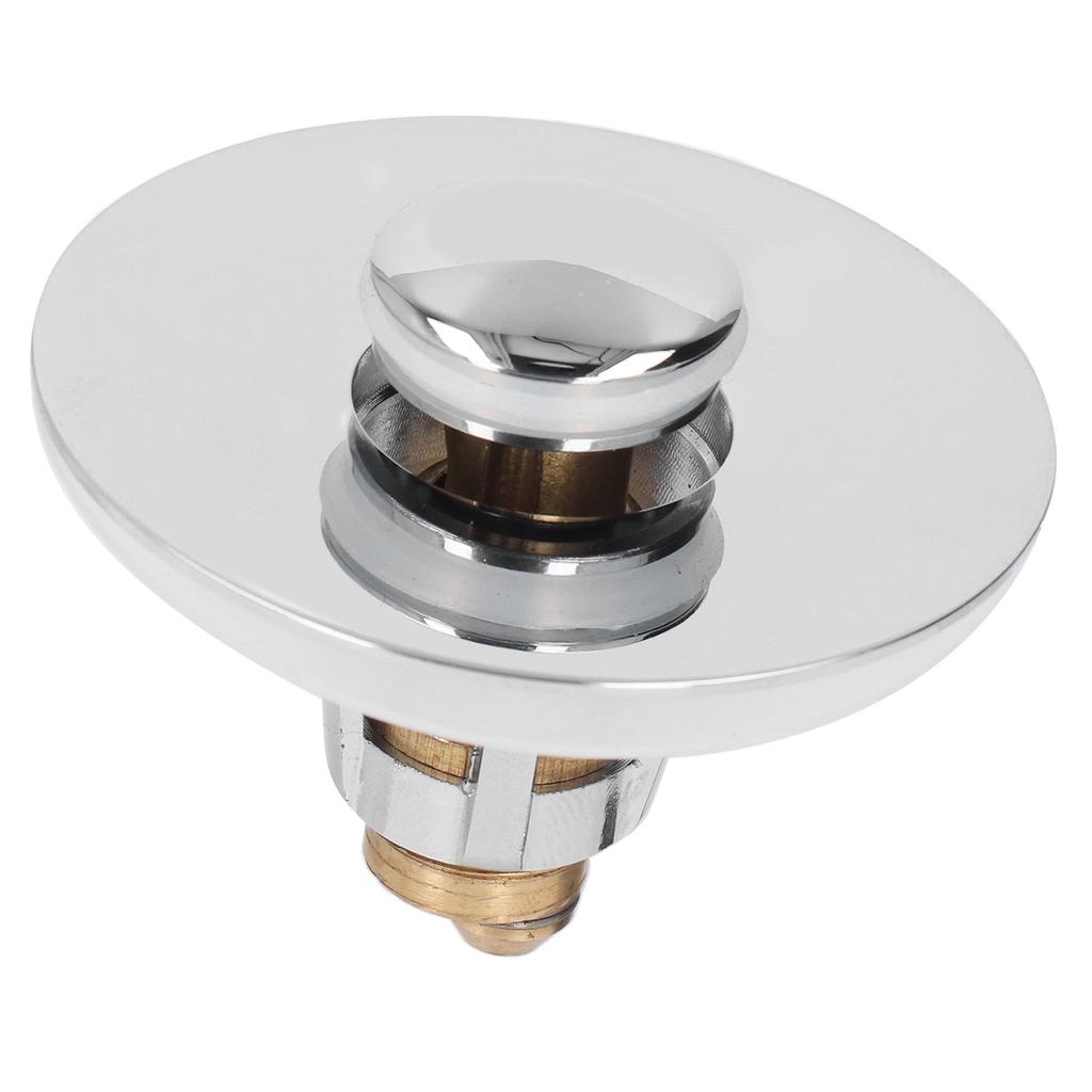 Bathroom Sink Stopper Press Popping Up Anti Clogging Brass Stainless Steel Basin Sink Drain Plug