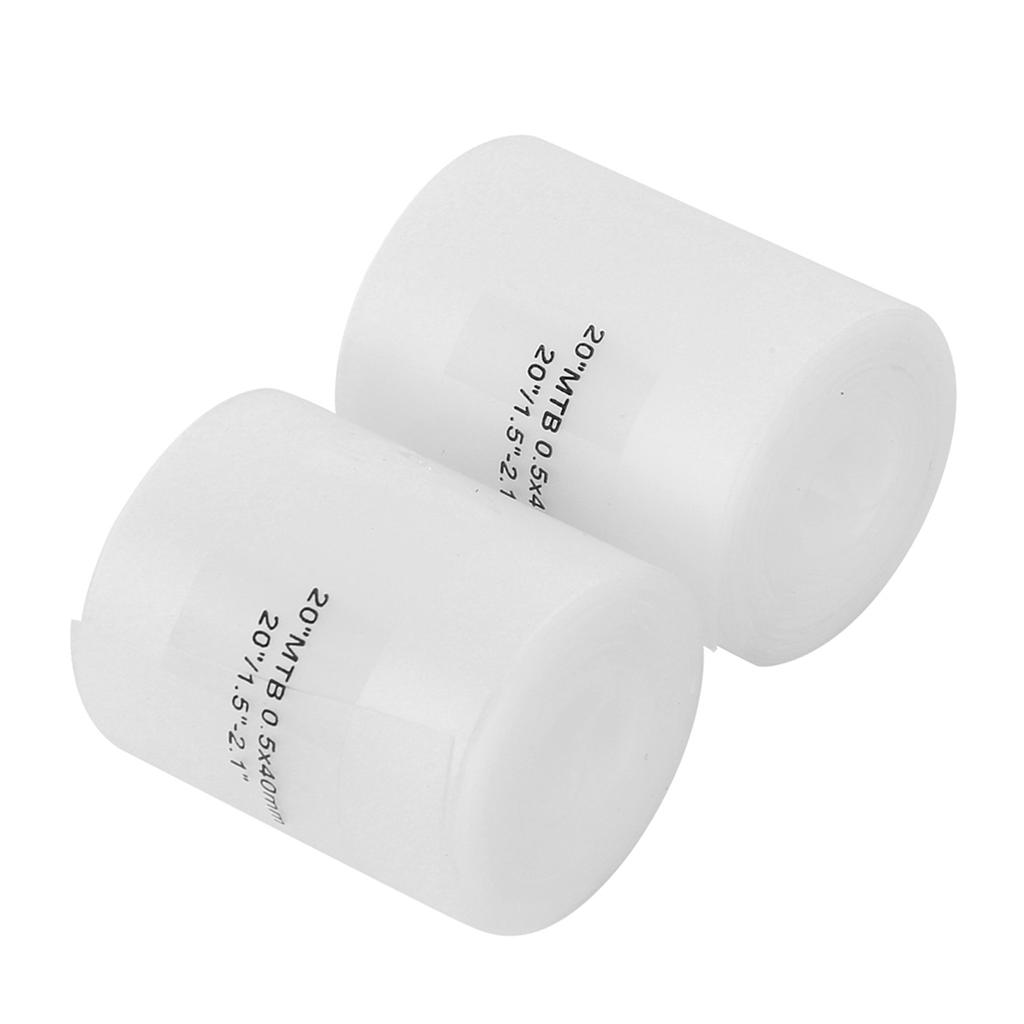 2PCS White Polyurethane 20 Inch Bike Tire Liner Puncture Proof Belt Tyre Protection Pad Mountain Road Cycling