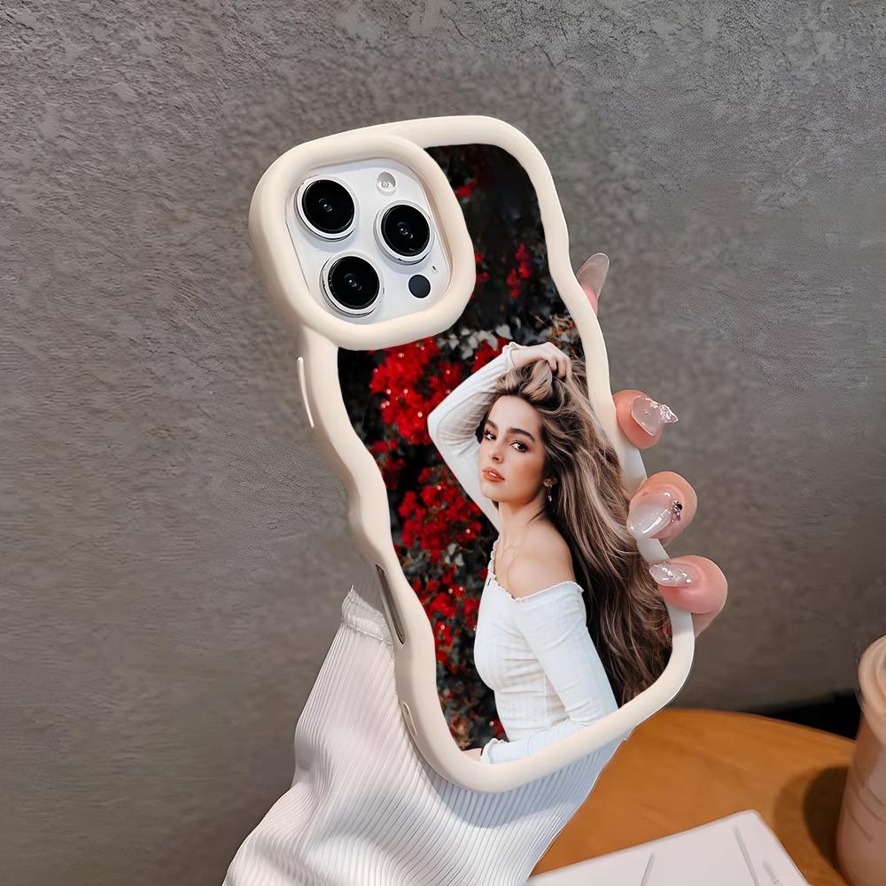 Addison Rae Mobile Phone Case for iPhone 17 16 15 14 13 12 11 Air Pro Max Plus Wavy Edge TPU Colorful Cover Cover Pretty Luxury