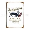 Spain Seville Spanish Bullfighting Matador Andalusia Vintage Metal Plaque Poster Vintage Design Wall Mural Tin Sign Poster