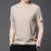Men's Summer Waffle Crew Neck T-Shirt - Loose, Trendy, Hong Kong Style