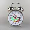 Sveglia Meccanica a Carica Manuale Vintage Pollo che Mangia Riso Orologio da Tavolo in Metallo Orologi con Campana Oversize in Metallo per Camera da Letto Comodino Regalo