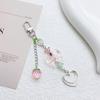 Stylish Beaded Keychain for Handbags Chic Acrylic Key Chain Keyrings Ornament Portable Bag Decorations for Travelers