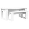Coffee Table Set 2 Pieces White 100 X 50 X 42 Cm Engineered Wood
