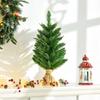 Small Artificial Christmas Tree, 60cm Tall, with 70 Branches, Fabric Base, Realistic Mini Christmas Tree for Indoor Use, Green